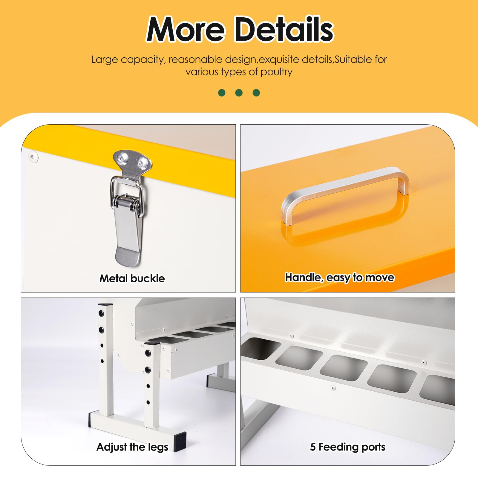 NAOEDEAH gravity feed flow into tray ensuring continuous supply