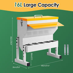 NAOEDEAH lid and lock detail keeping feed secure from pests