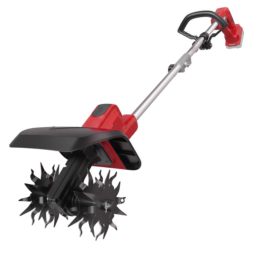 NAOKEV front view of cordless tiller showing compact design and controls