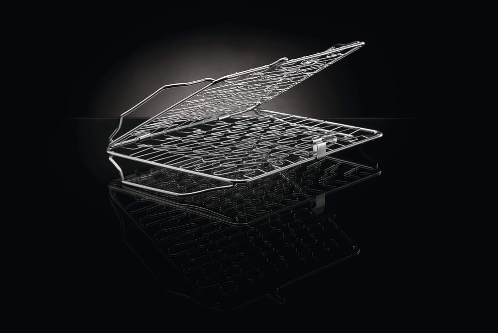 Napoleon basket integrated handles close-up for safe grip and simple maneuvering