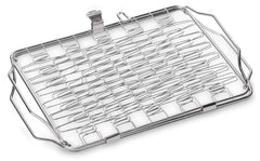 Napoleon grill basket close-up of hinged detail for even clamping and easier flipping