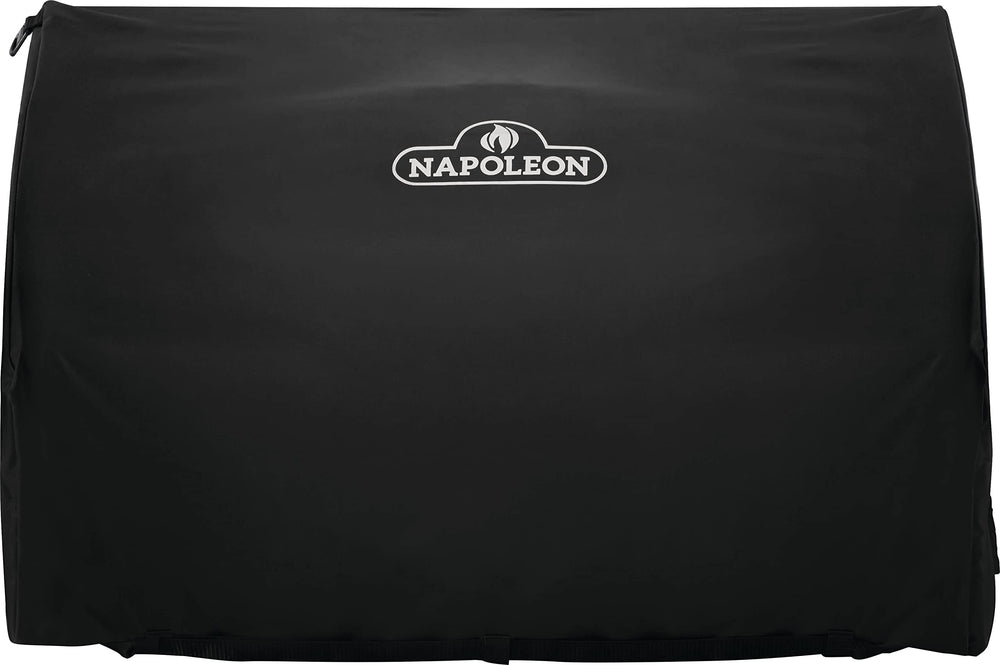 Napoleon front view of fitted 700 Series 38-inch cover protecting grill outdoors