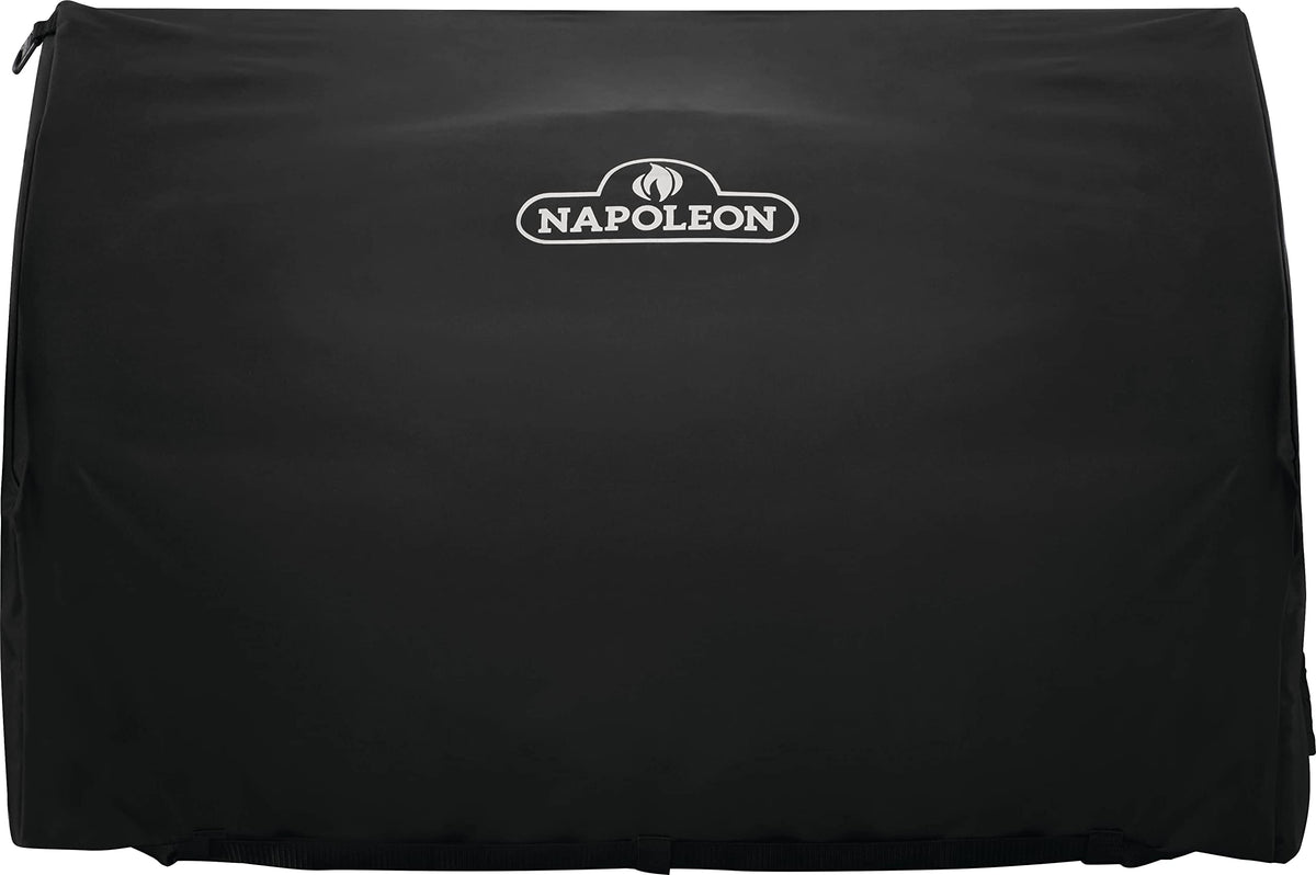 Napoleon front view of fitted 700 Series 38-inch cover protecting grill outdoors