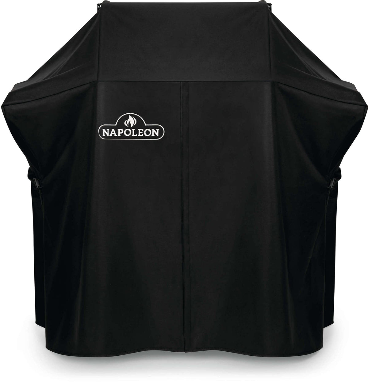 Napoleon cover front view showing snug fit and weather protection benefit