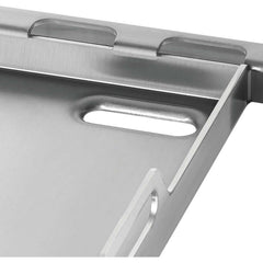 Napoleon griddle integrated grease traps close-up for cleaner cooking and simple cleanup