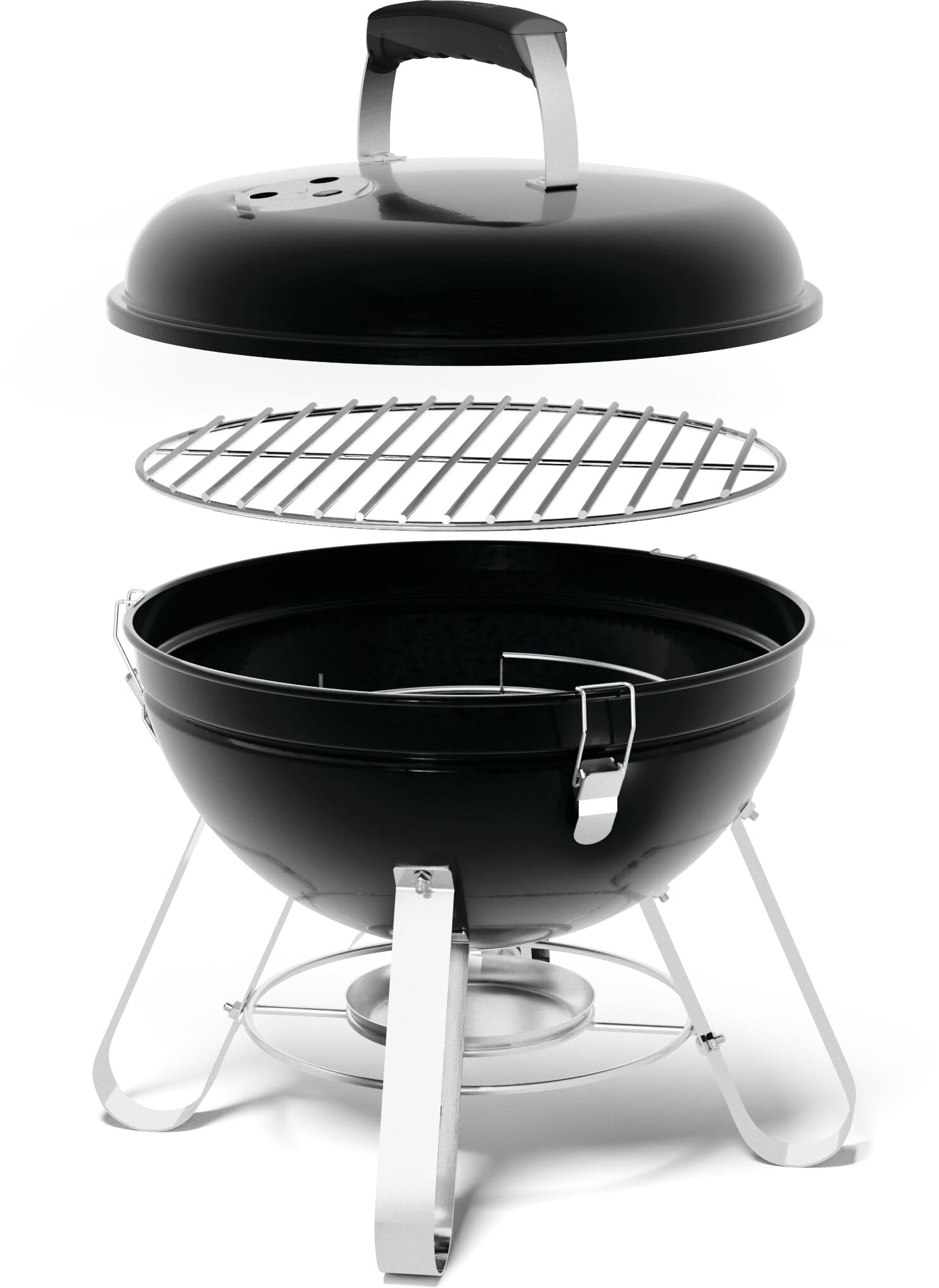 Napoleon close-up of chrome-plated cooking grid for easy cleaning