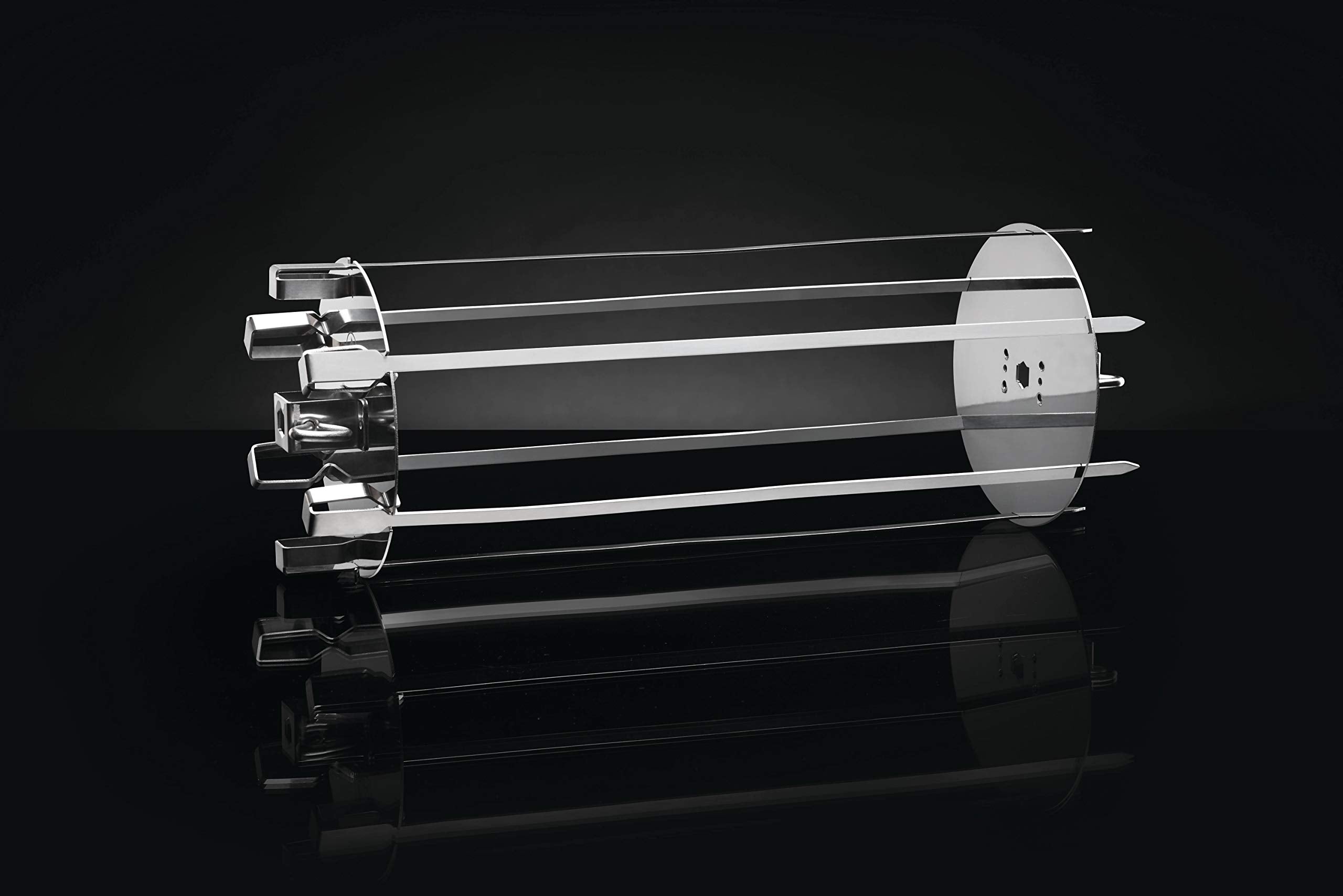 Napoleon chrome-plated skewers close-up highlighting durable finish and simple cleaning