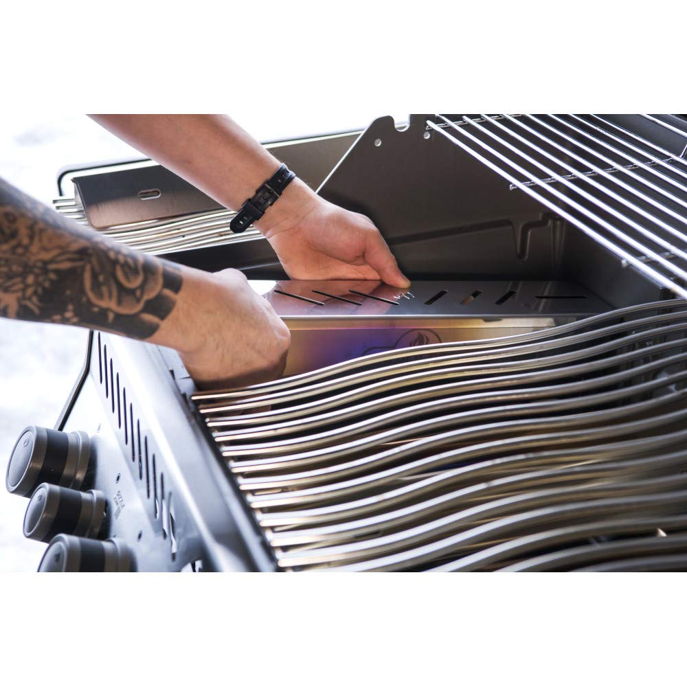 Napoleon smoker box in backyard grill setup showing lifestyle convenience benefit