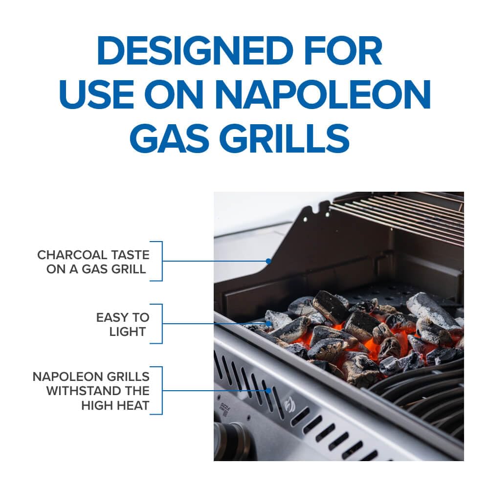 Napoleon tray beside a hand for scale showing compact, usable size benefit