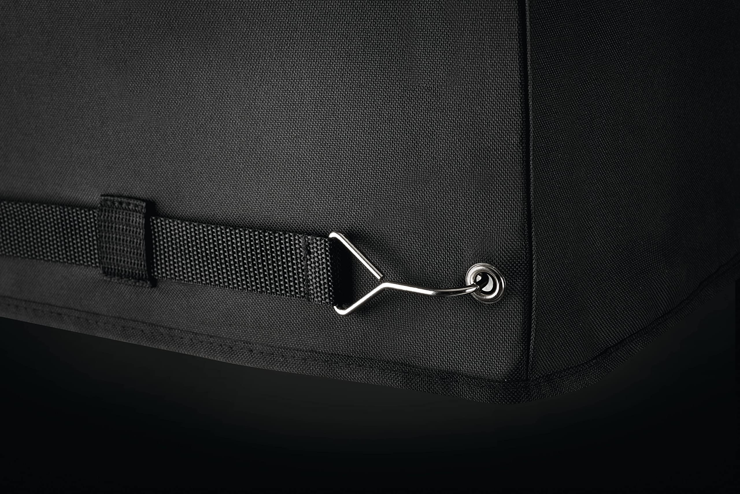Napoleon detail of air vent and hook-and-loop closure reducing moisture buildup