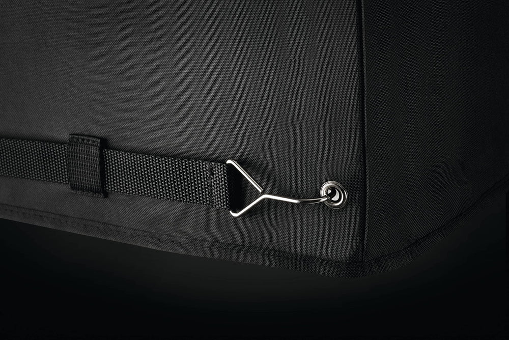Napoleon detail of air vent and hook-and-loop closure reducing moisture buildup