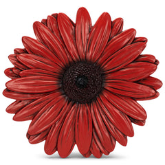 NAT AND JULES front view of red gerbera daisy stepping stone adds vibrant focal point