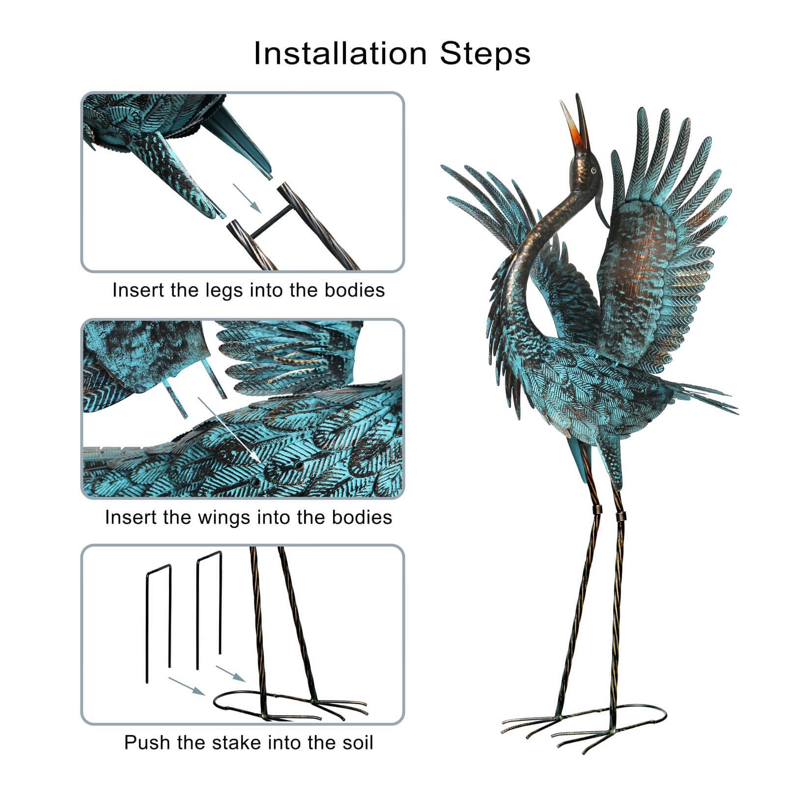 Natelf assembly step showing body-to-legs connection for quick setup