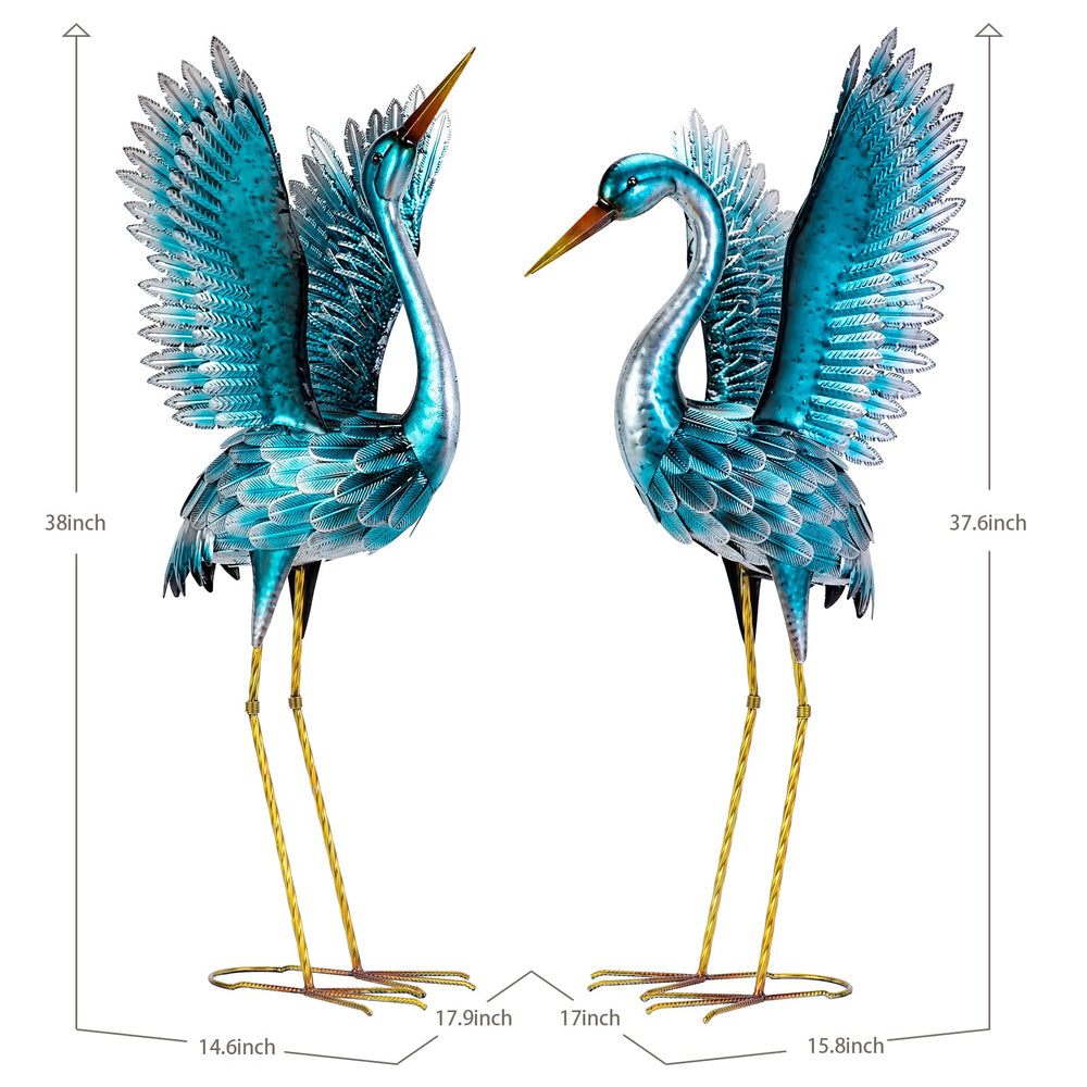 Natelf herons anchored in lawn showing stability and wind resistance