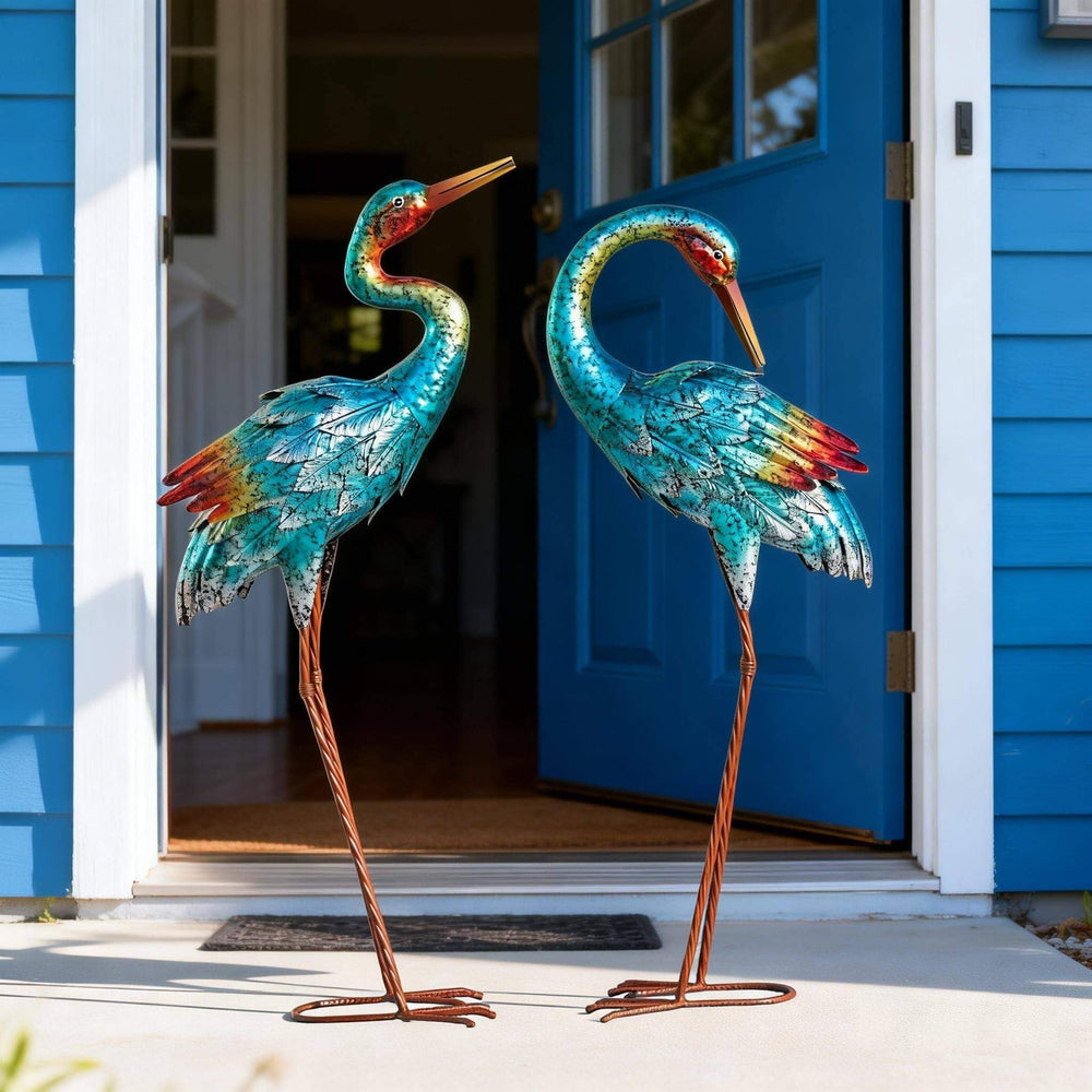 Natelf blue heron patio scale comparison showing size relative to outdoor furniture benefit