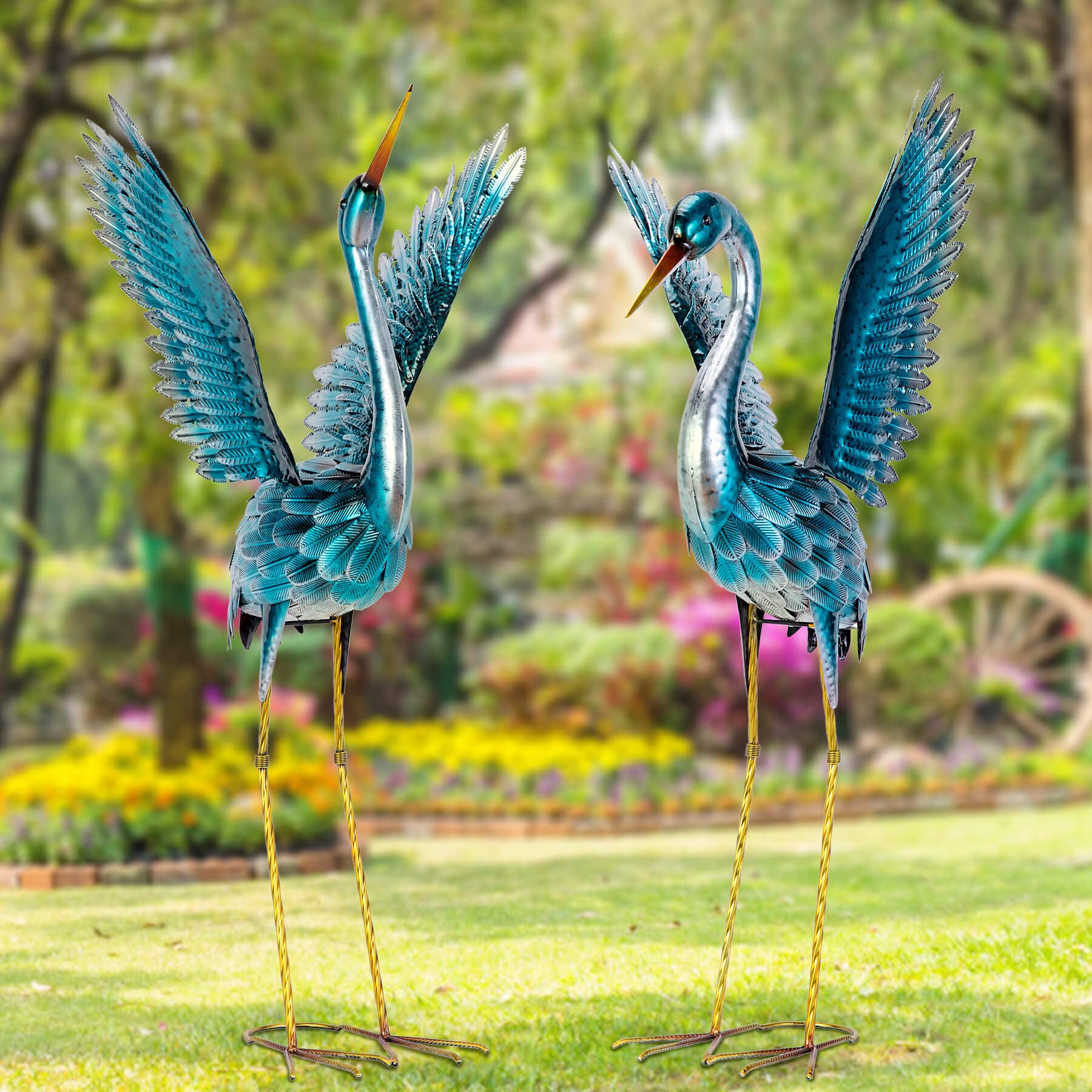 Natelf side profile showing wing shape and poised heron silhouette benefit