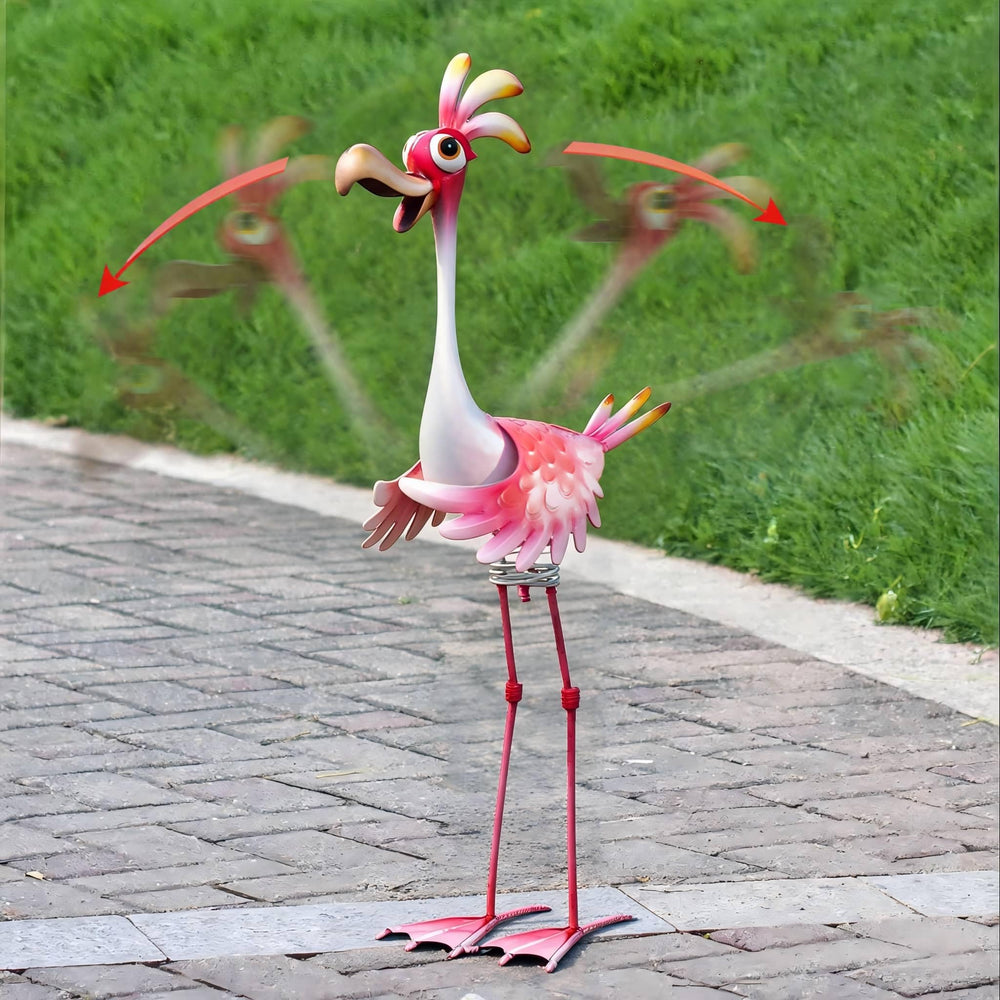 Natelf flamingo front view showing playful design and curb appeal
