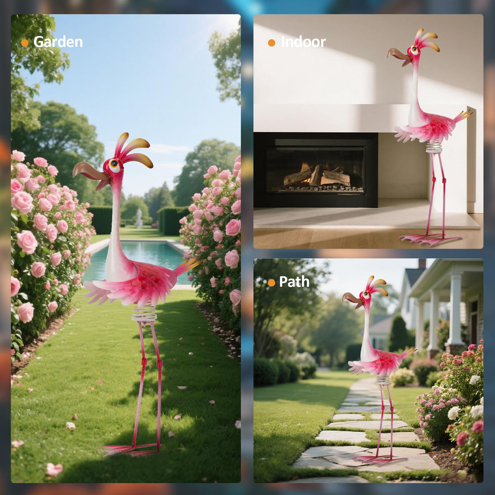 Natelf flamingo displayed in entryway bringing cheerful indoor accent