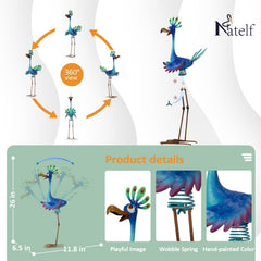 Natelf peacock paint close-up highlighting vibrant baked-on finish