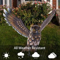 Natelf owl wing close-up highlighting layered metal detail and durability