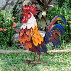 Natelf rooster front view showing colorful detail and curb appeal