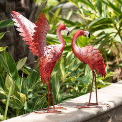 Natelf spread-wing flamingo full view adding bold yard presence