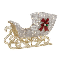 National Tree Company sleigh front view showing full silhouette and bright LEDs