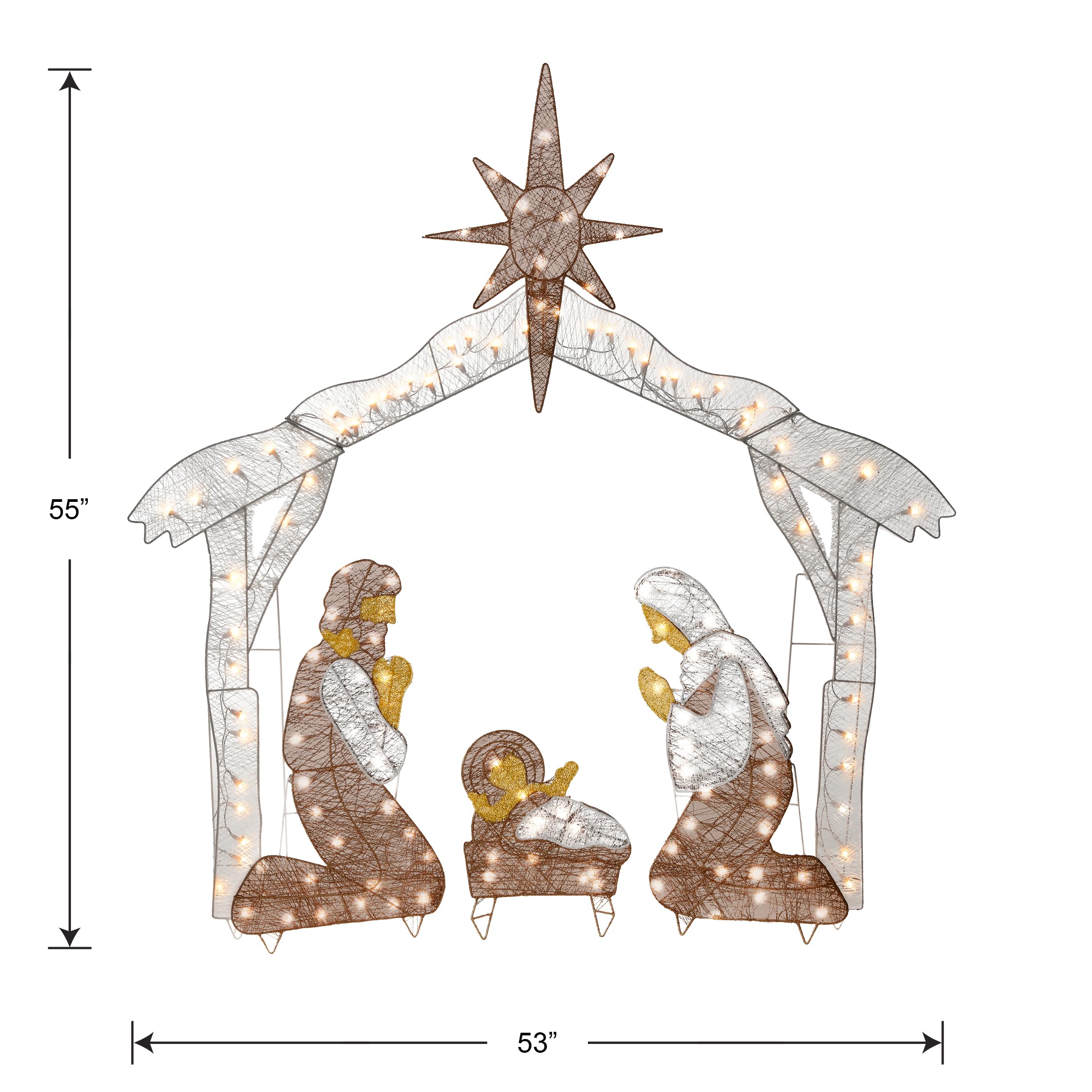 National Tree Company nativity styled in entryway showing elegant indoor presence and welcoming benefit