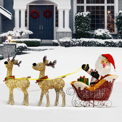 National Tree Company close-up of reindeer lights showing even white illumination