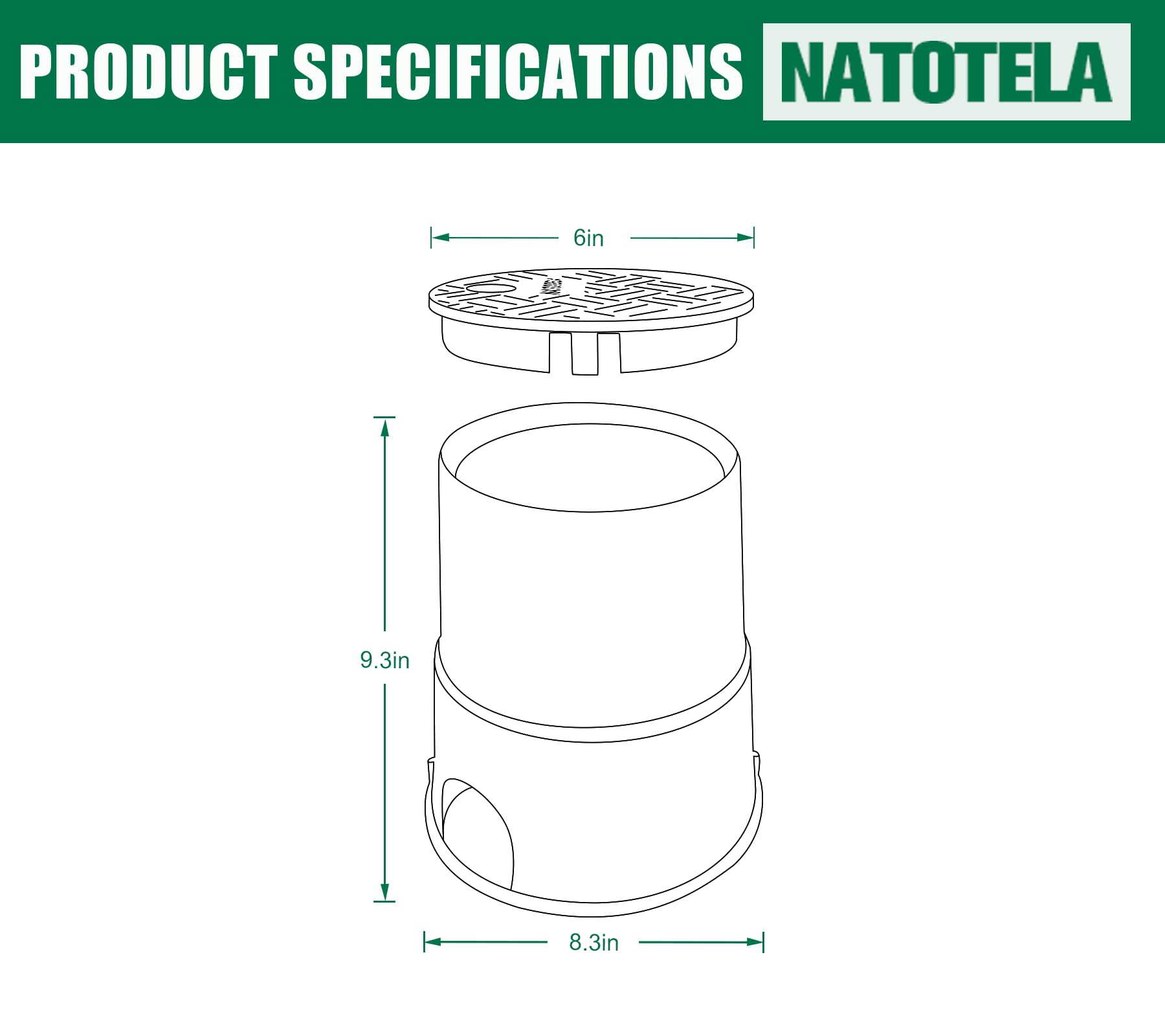 Natotela installed valve box in garden protecting irrigation components benefit