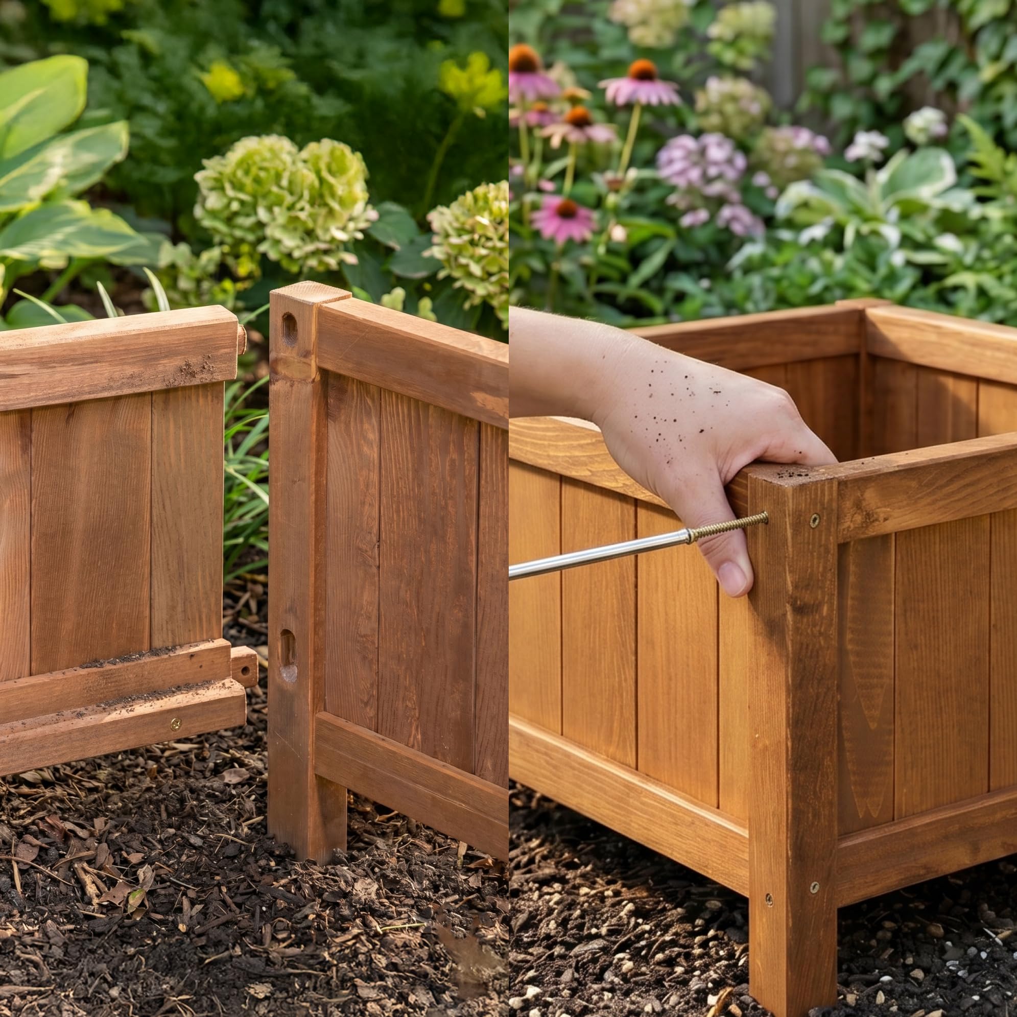 NatraHedge corner detail highlighting joinery and finish for long-lasting durability