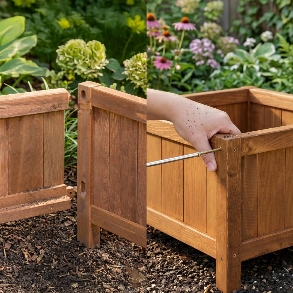 NatraHedge corner detail highlighting joinery and finish for long-lasting durability