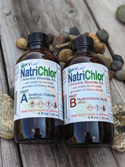 NatriChlor bottle beside ruler for scale showing extra-large 8 oz capacity