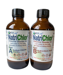NatriChlor dropper delivering measured drops into a cup for accurate use