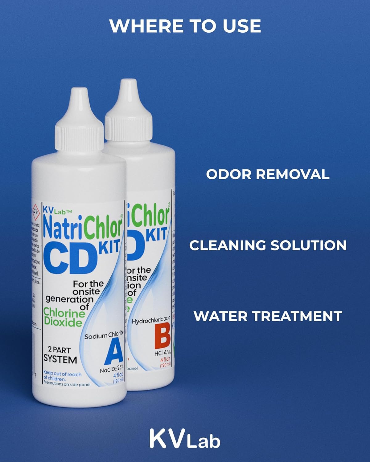 NatriChlor drops dispensing in hand demonstrating controlled dosing