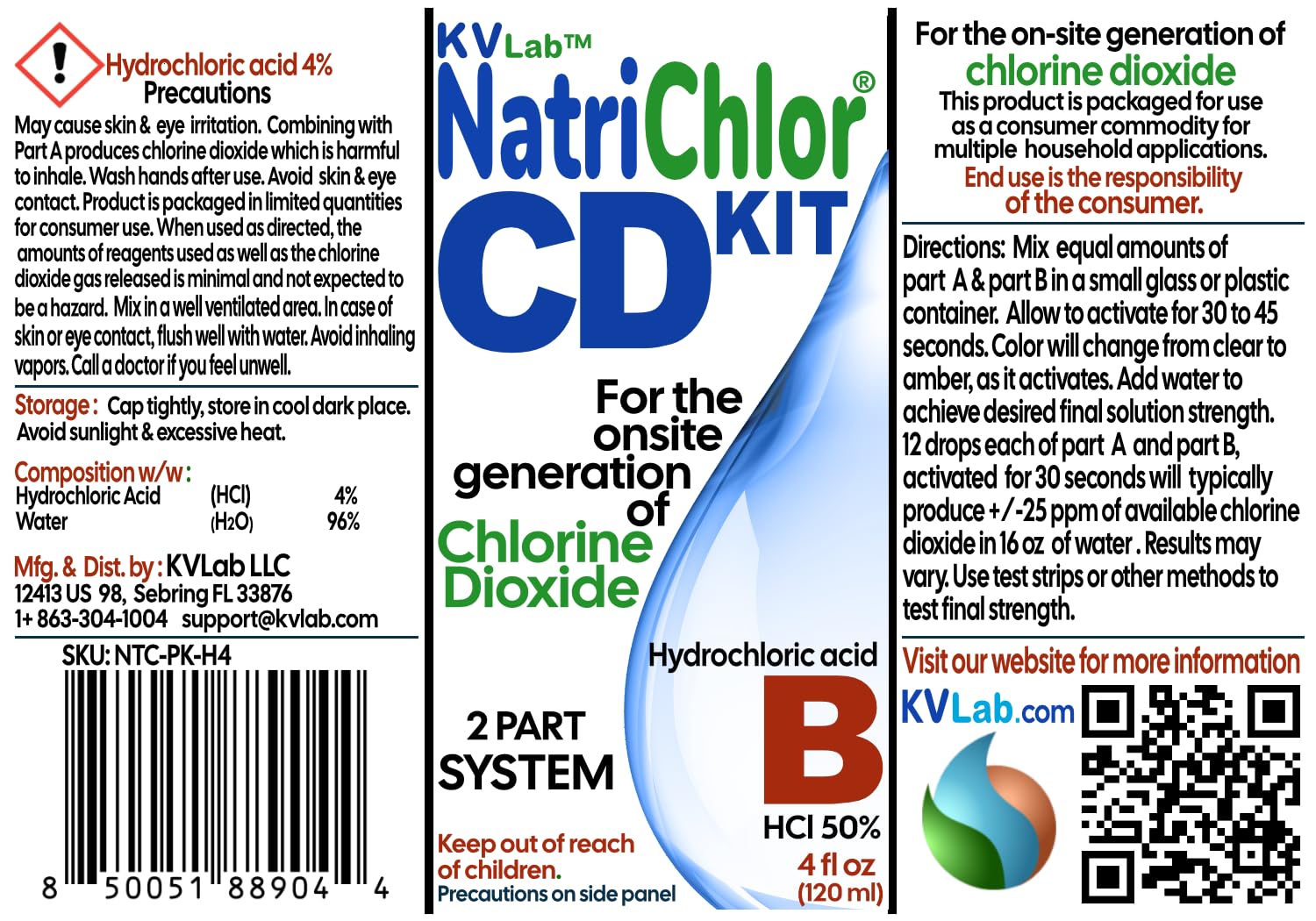 NatriChlor in-use mixing station showing safe preparation workflow