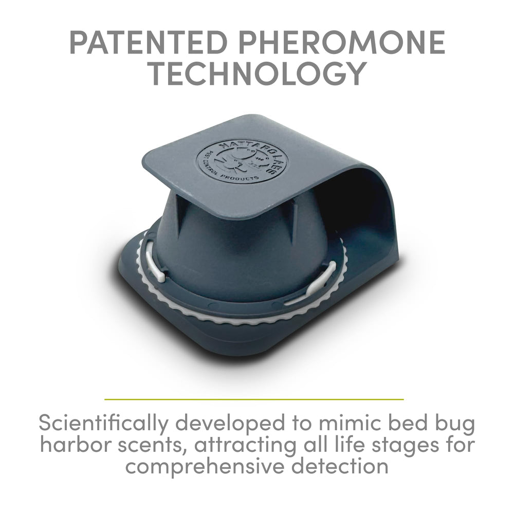 Nattaro Scout lure close-up showing pheromone insert that attracts bed bugs