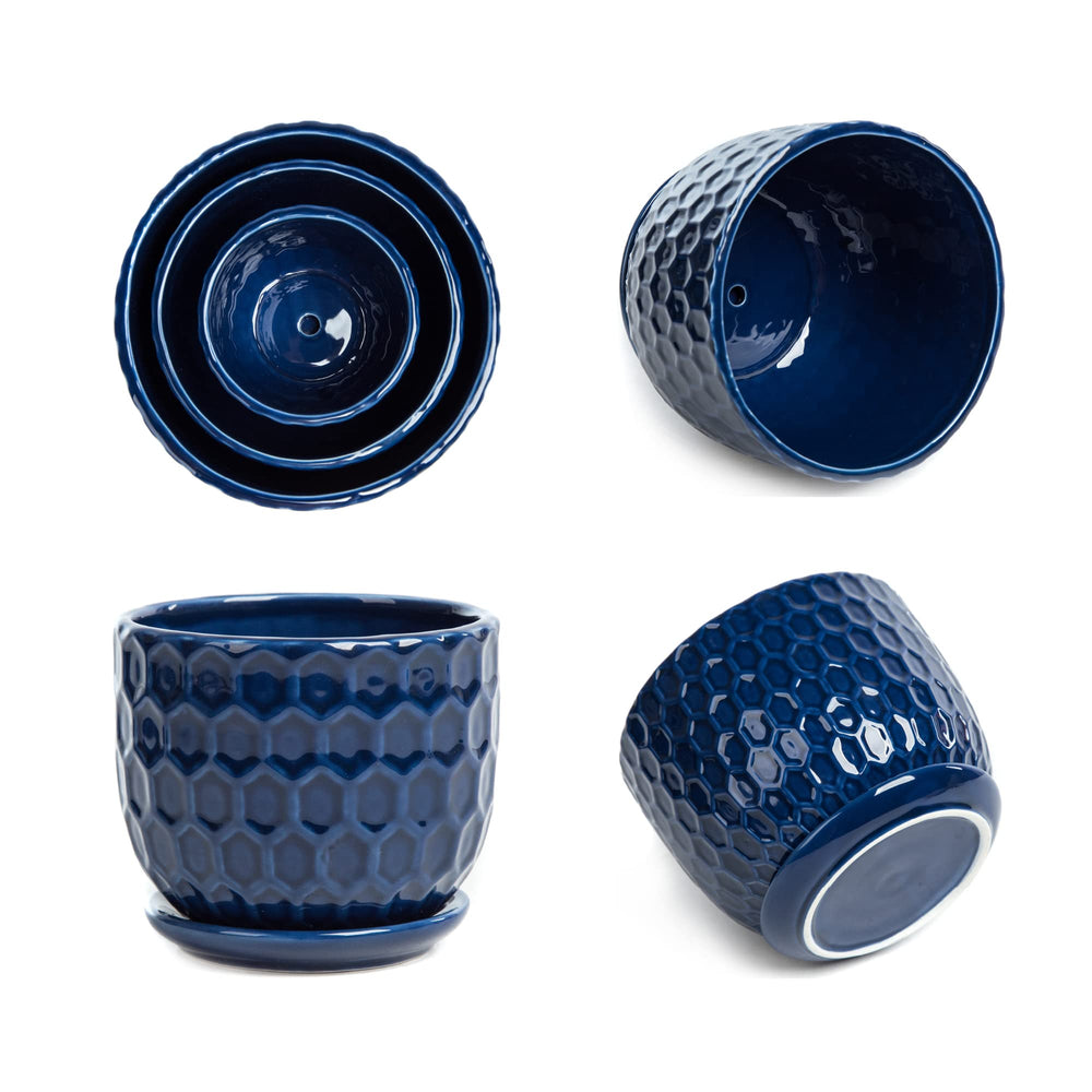Nattol three pots side-by-side size comparison for planting options
