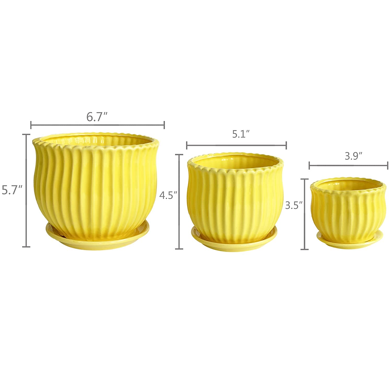 Nattol pots styled on a shelf adding a bright, modern accent to room decor