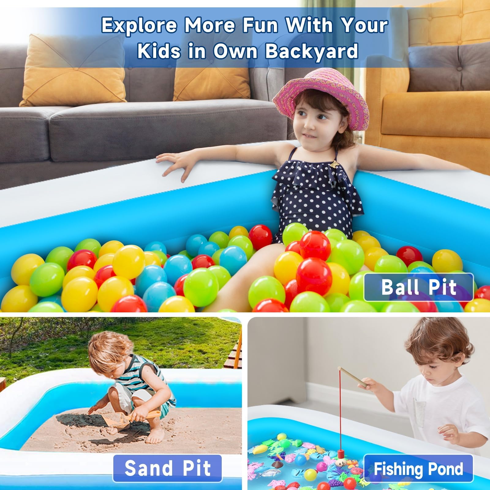 Nattork converted to ball pit showing versatile use and year-round play