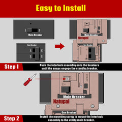 Natupal instruction bulletin and caution sticker for clear installation guidance