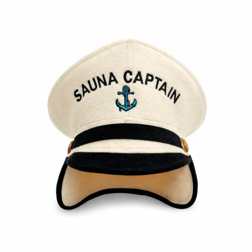 Natural Textile Captain White front view showing unisex trapper shape and protective fit