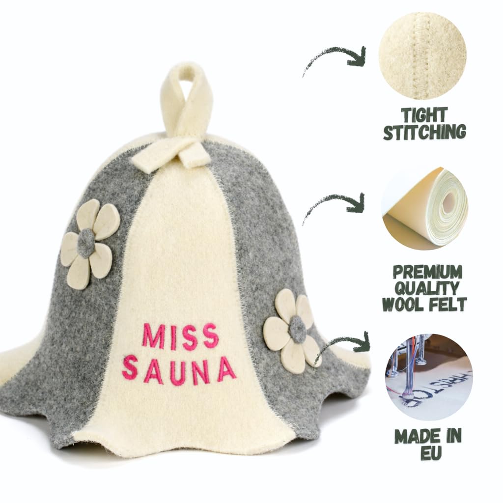 Natural Textile hat beside hand for scale showing comfortable fit