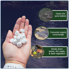 Close-up of Muck Remover GP pellets highlighting texture and long-lasting action