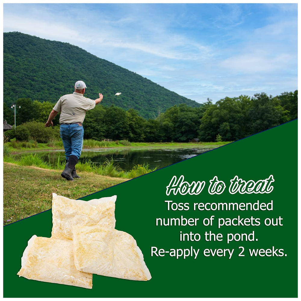 Natural Waterscapes Pond Cleanse powder texture with visible barley straw fibers and microbes