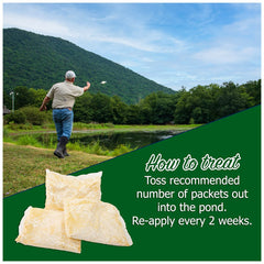Natural Waterscapes Pond Cleanse powder texture with visible barley straw fibers and microbes