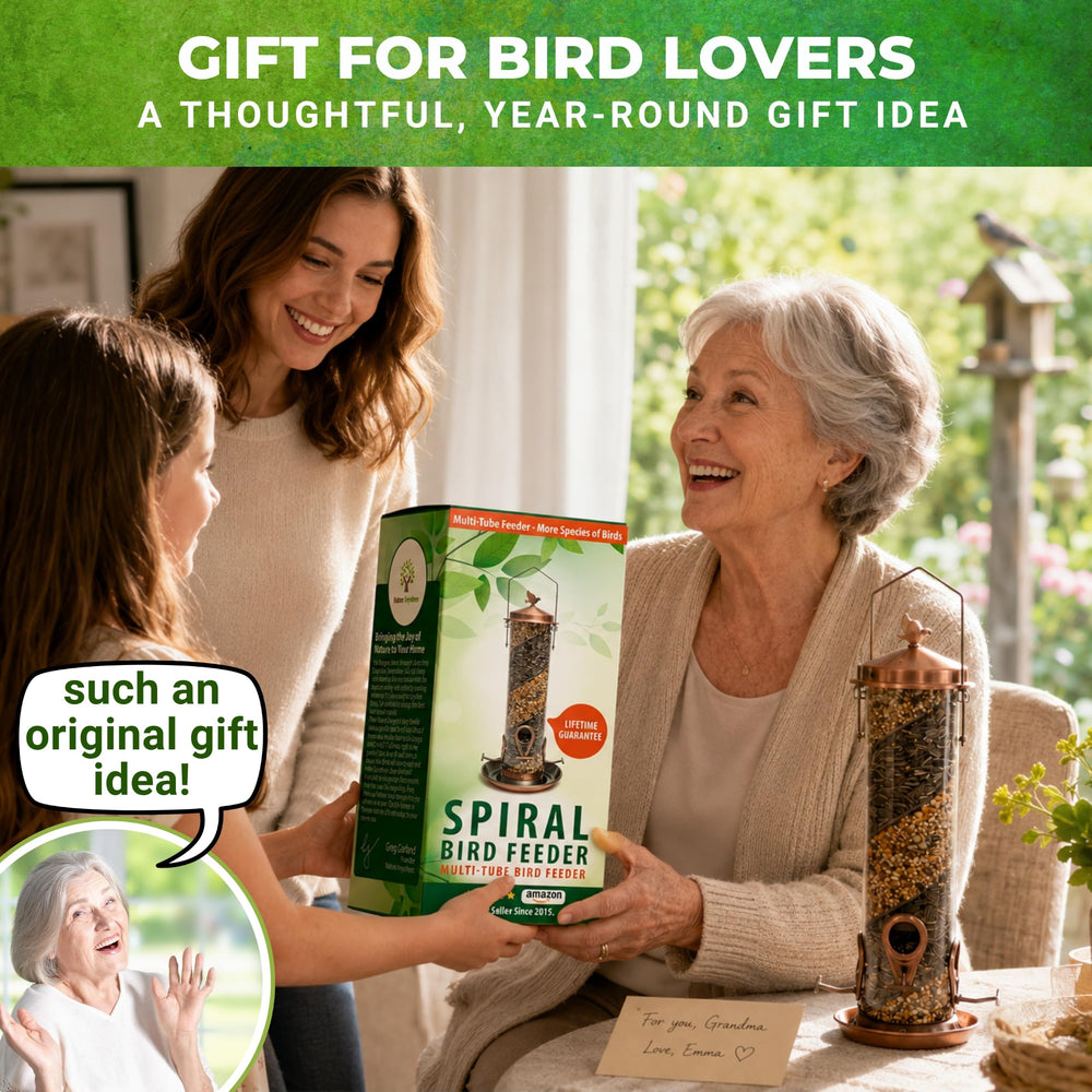 Nature Anywhere feeder with birds feeding illustrating increased species attraction