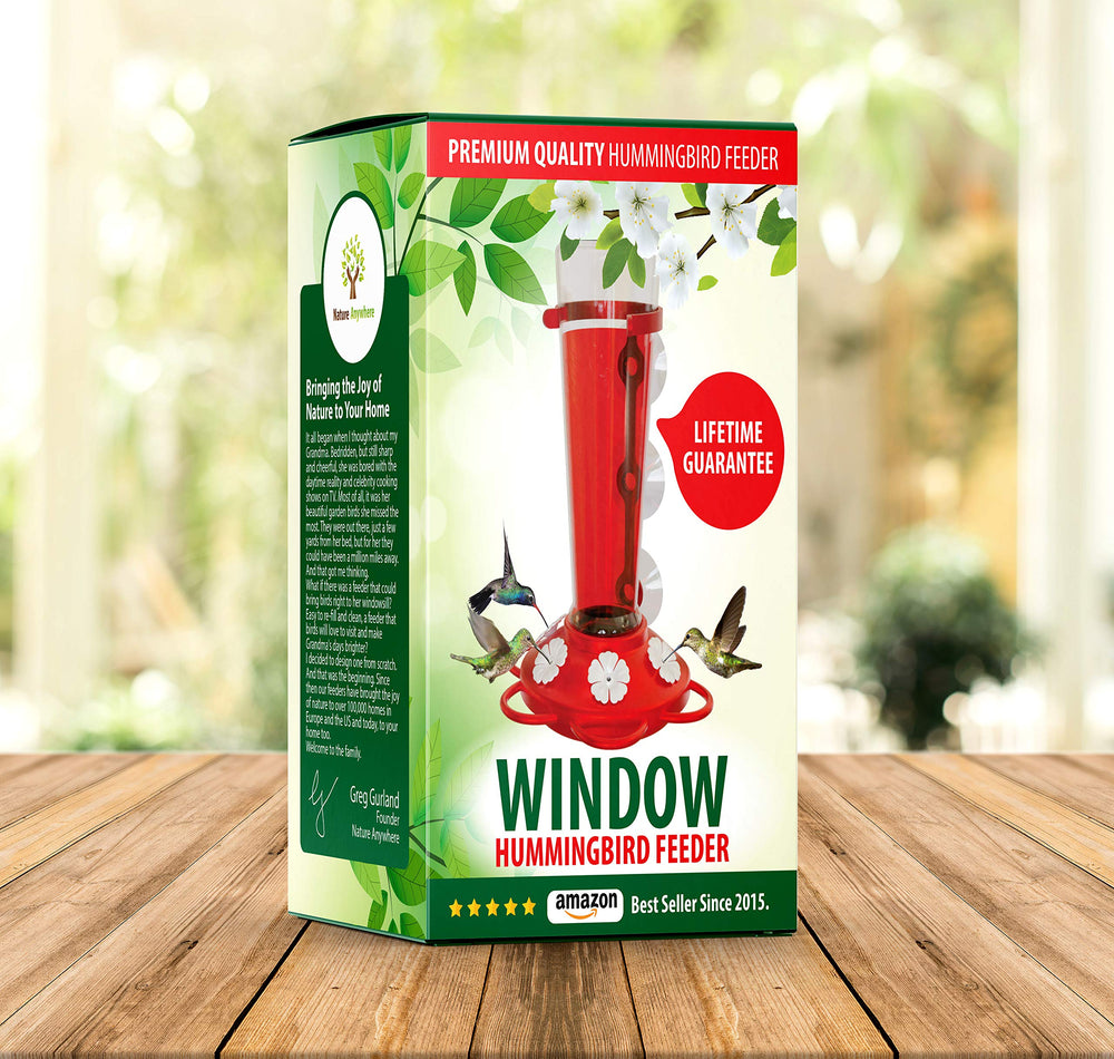 Nature Anywhere feeder held in hand to show size and portability convenience