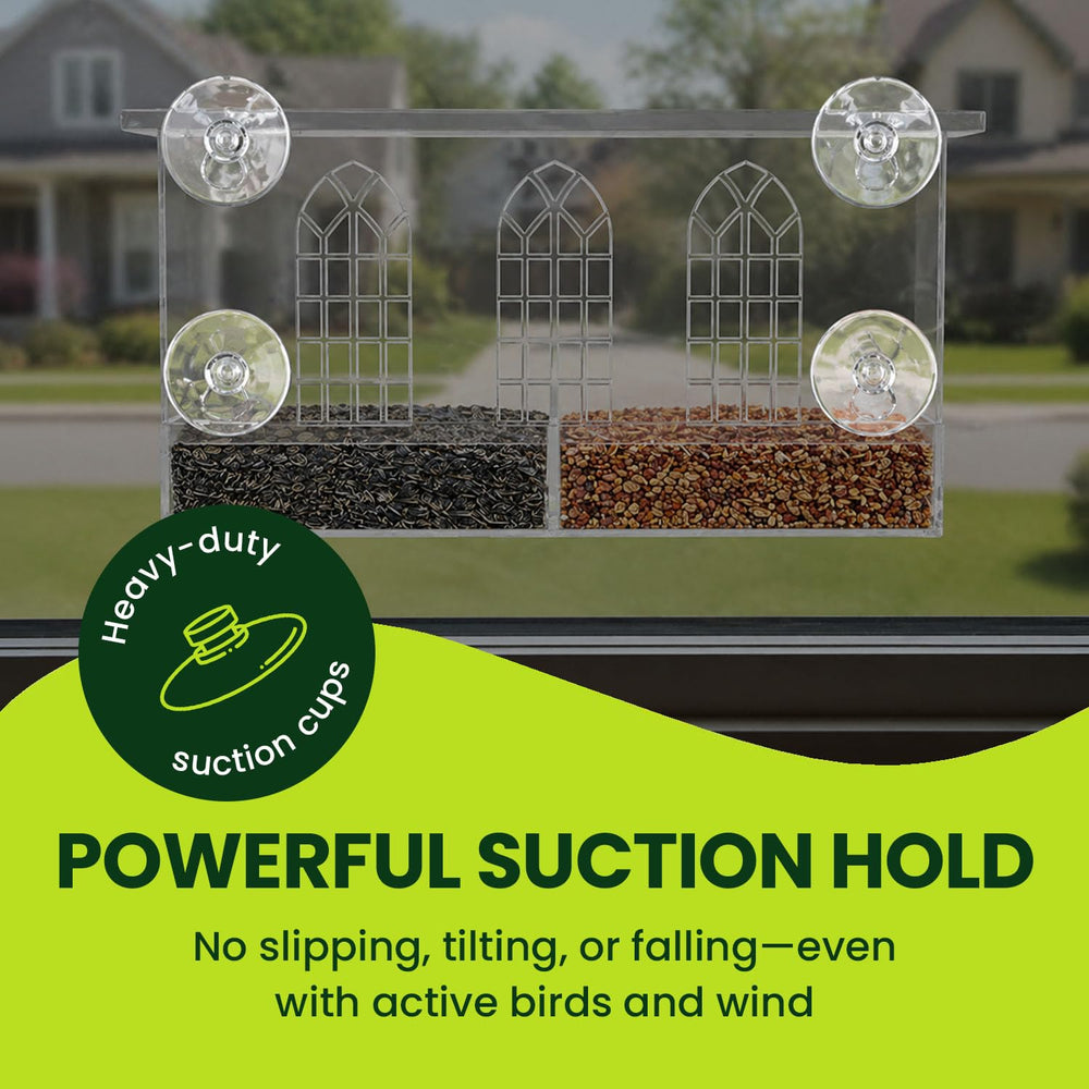 Nature Gear feeder next to common household items to show size and scale benefit