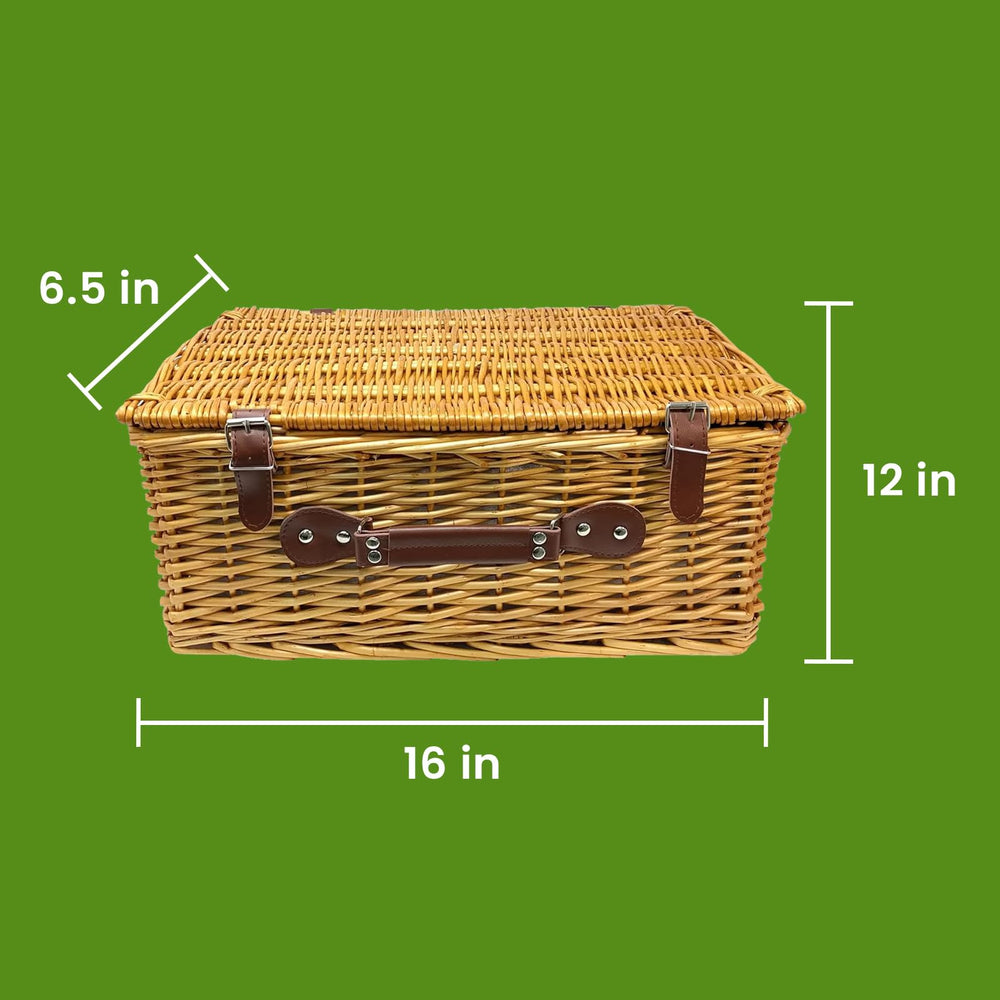Nature Gear basket beside fruits to show scale and capacity, practical packing guidance